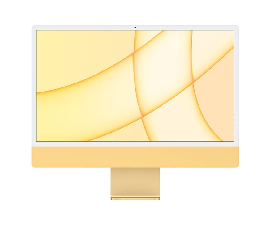 24_Giallo_F.jpg Apple iMac 24 (4 ports) M1 | Ram 16 2TB | 2021 Yellow | No K & M (very good) - Image 1