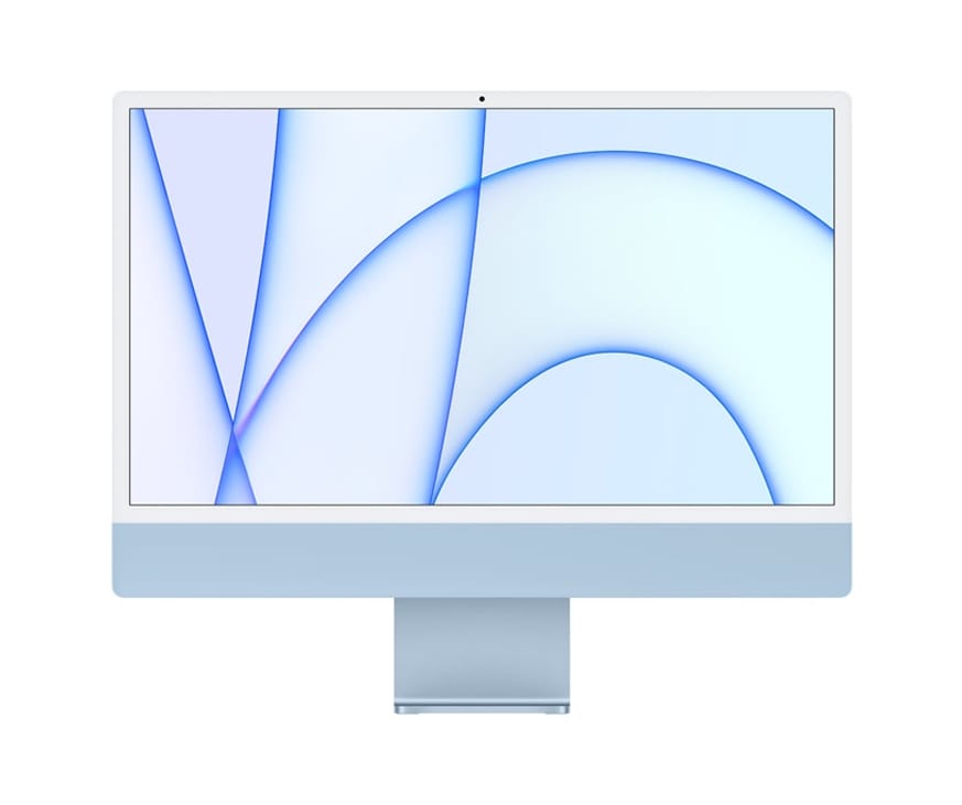 24_Blu_F-24.jpg Apple iMac 24 (4 ports) M1 | Ram 16 1Tb | 2021 Blue | No K & M (excellent) - Image 1